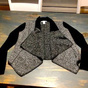 Black house white market open jacket size 0